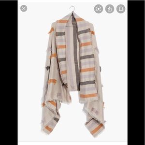Madewell fringe- striped scarf